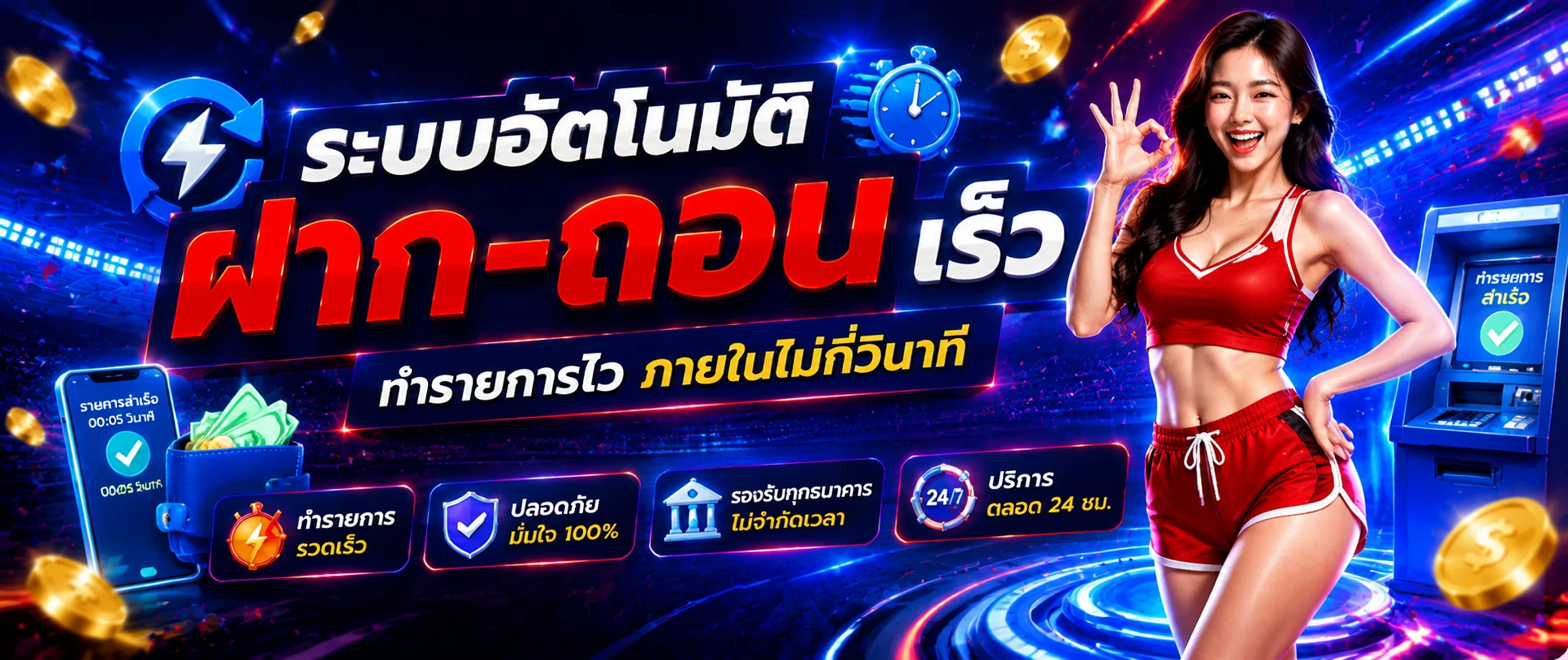 ระบบฝากถอนออโต้ NEX168 รองรับธนาคารหลายแห่ง